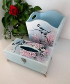 سطل و جادستمال رنگ آبی روشن