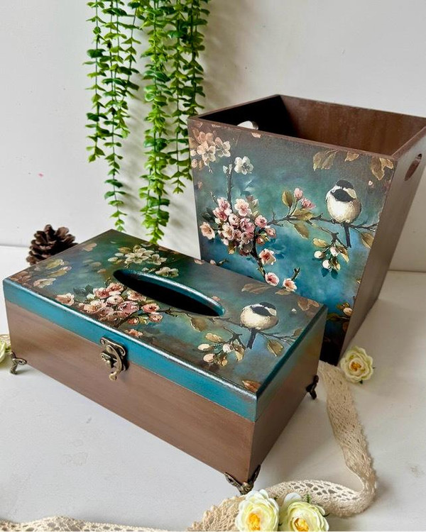 سطل و جادستمال کاغذی جدید