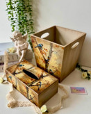 سطل و جادستمال کاغذی چوب روشن