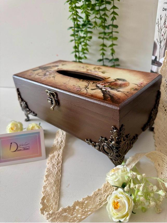 جعبه دستمال کاغذی جدید چوبی