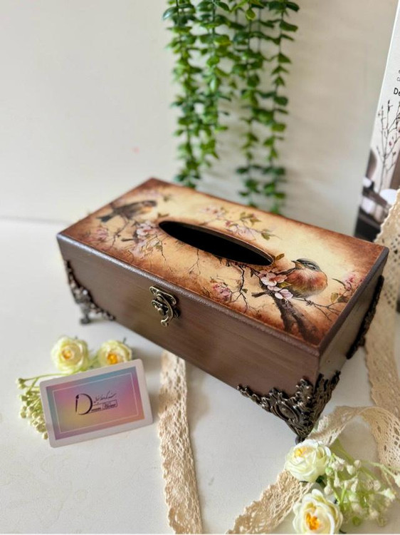 جعبه دستمال کاغذی چوبی