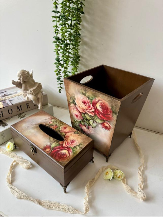 سطل و جادستمالی چوبی