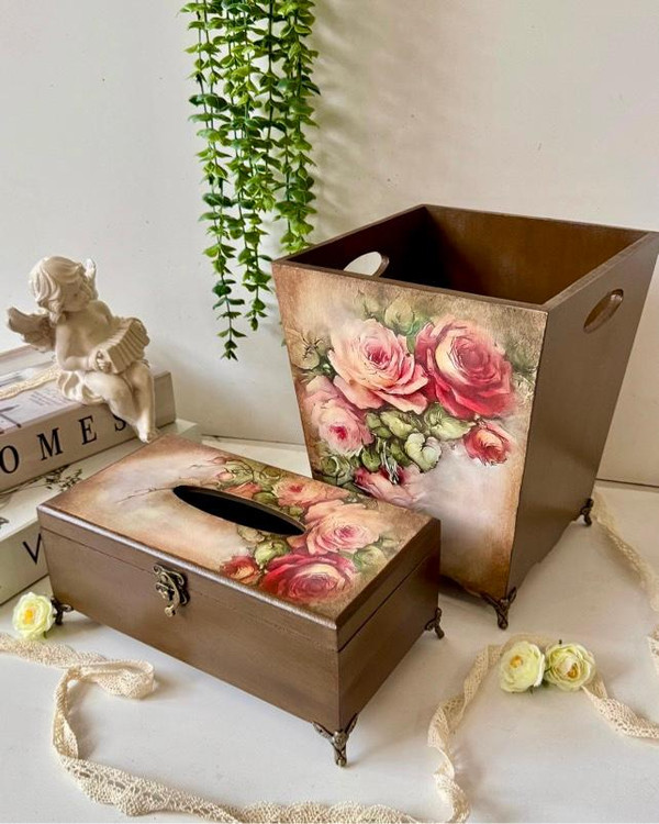 سطل و جعبه دستمال کاغذی شیک