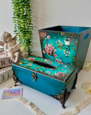 سطل و جادستمالی رنگ فیروزه ای