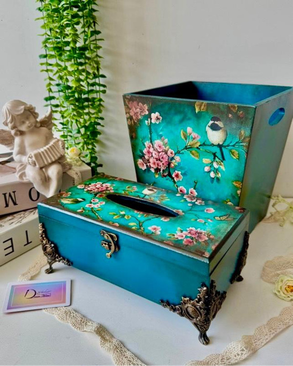 خاص ترین سطل و جادستمال کاغذی عروس