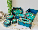 سطل و جادستمالی رنگ فیروزه ای