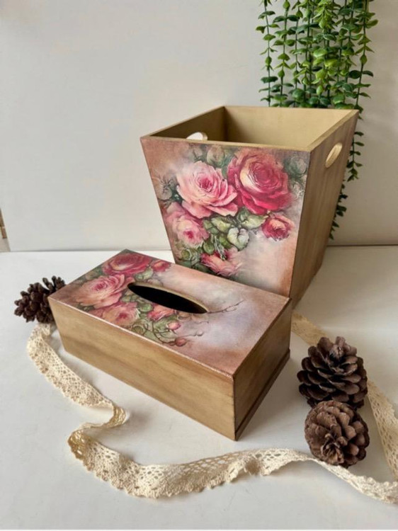 سطل و جادستمال طرح چوب روشن