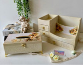 استند لوازم تحریر کرم طلایی