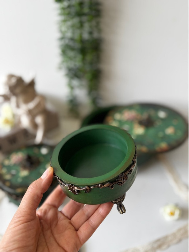 سرویس پذیرایی سه تیکه رنگ سبز تیره