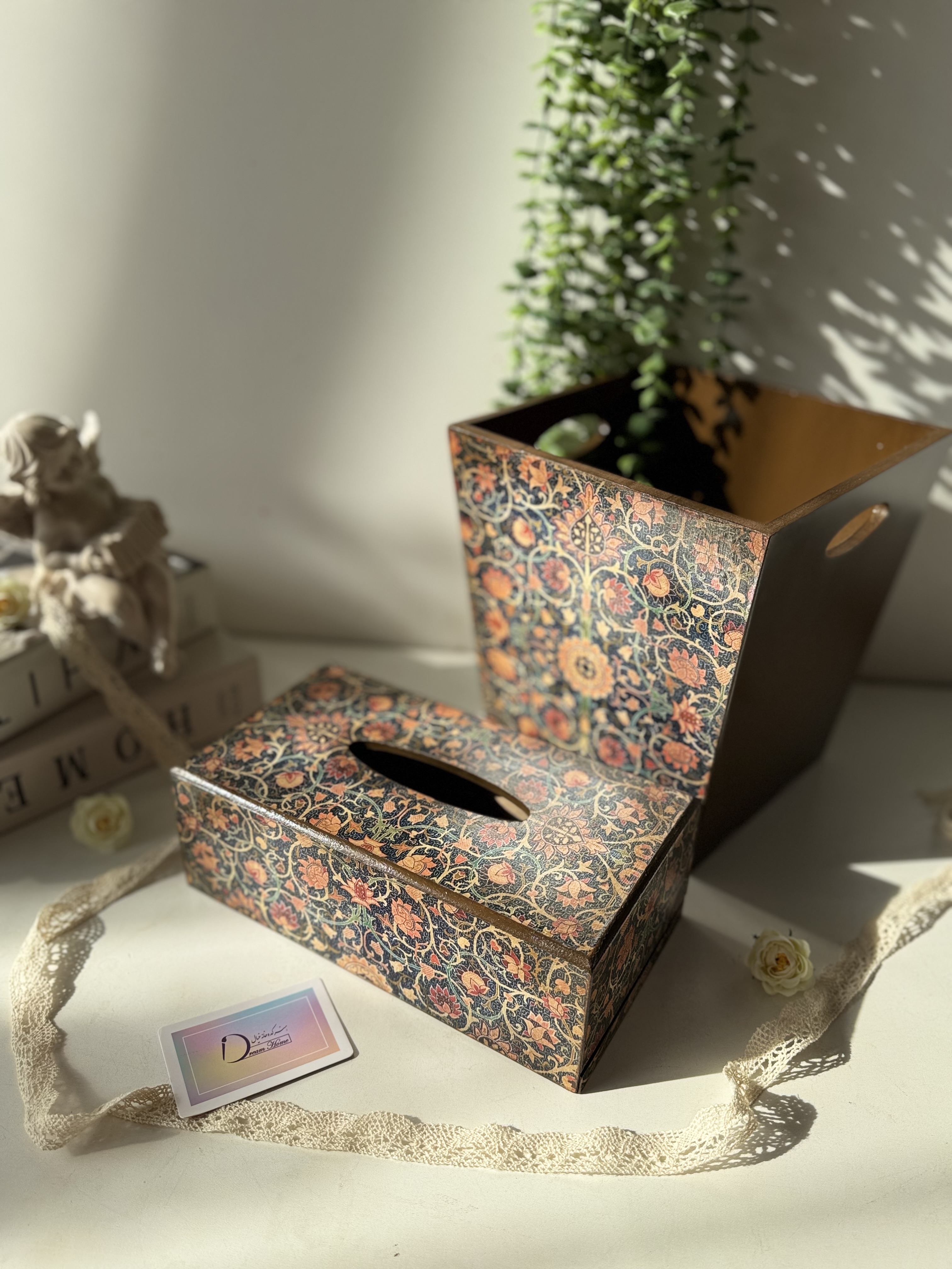 سطل و جادستمالی سنتی رنگ چوب قهو ه ای