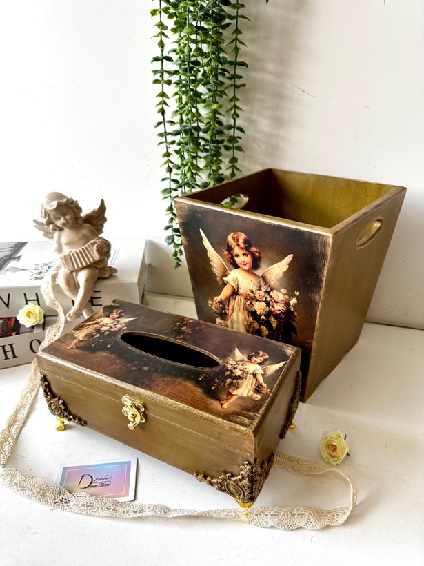 سطل وجاستمال کاغذی طرح فرشته